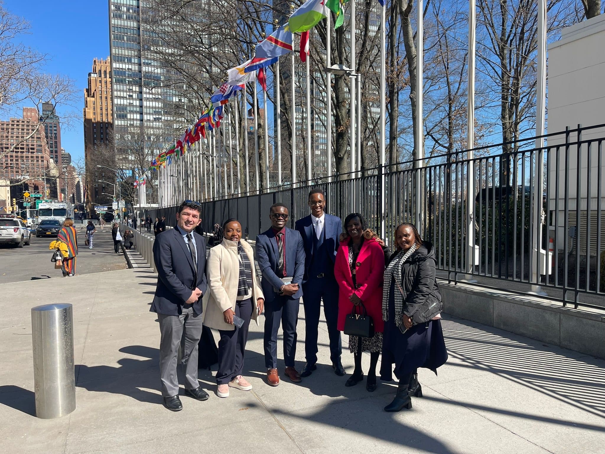 Outside the United Nations during CSW week in New York