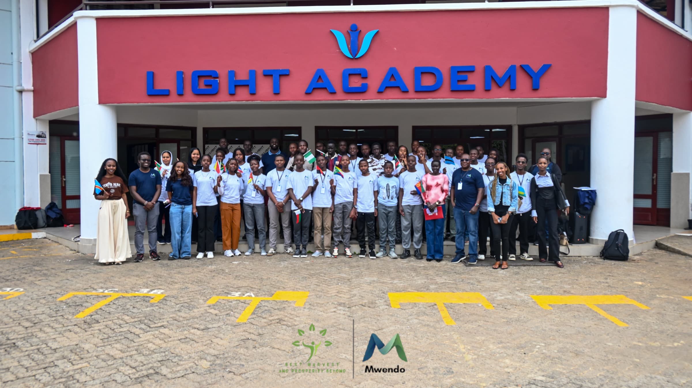 The Mwendo Launchpad cohort outside Light Academy in Nairobi