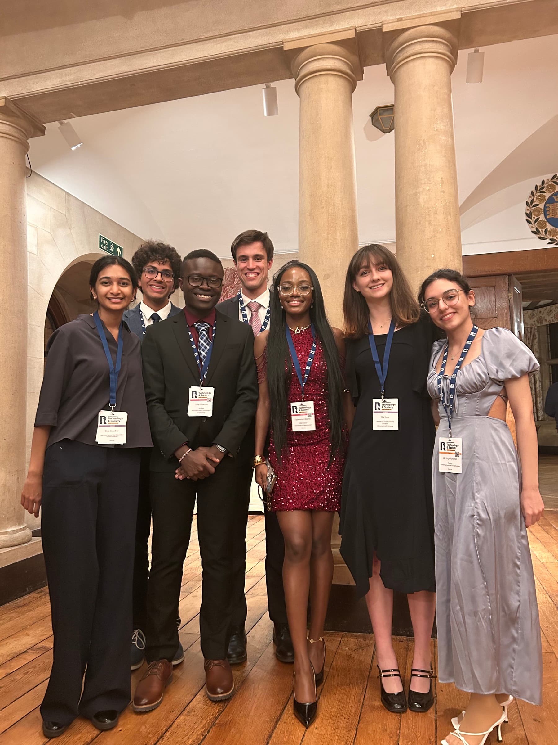 Rise Fellows at a Technology and Society dinner in Oxford